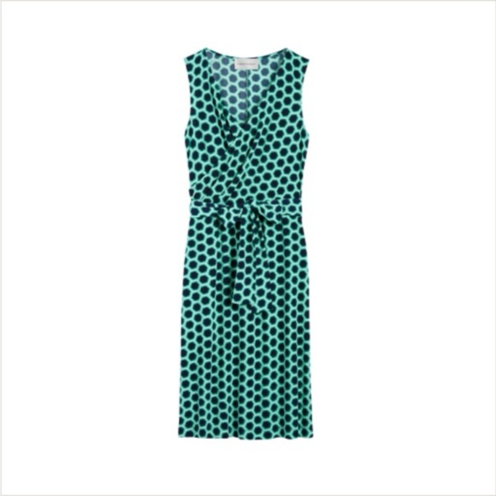 Donna Morgan Polka Dot Sleeveless Dress - Green